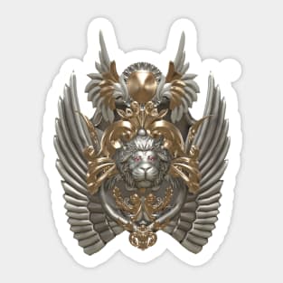 Awesome shield with lion Sticker